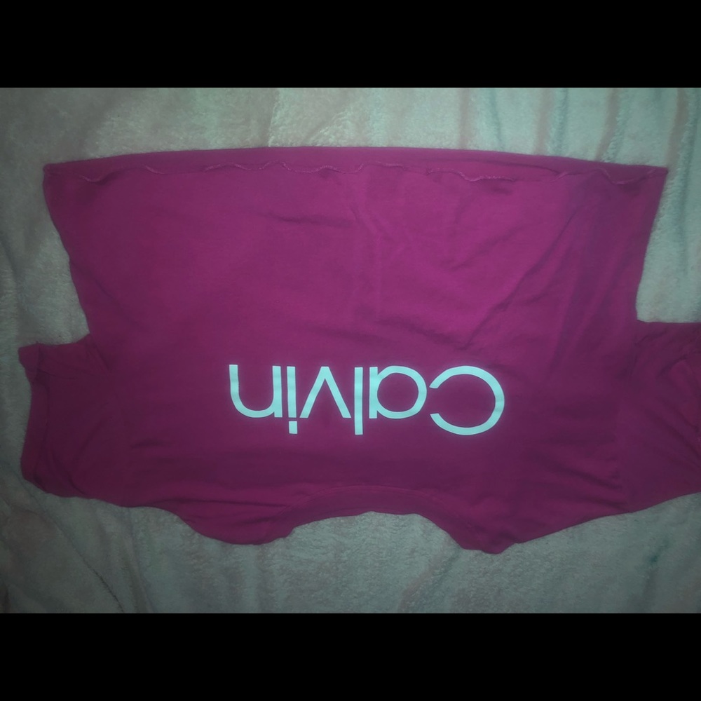 Calvin Klein pink crop top